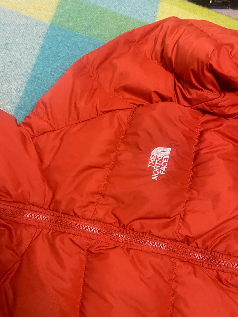 The North Face Men's Orange Hydrenalite Down Hoodie Puffer Jacket - Picture 5 of 6